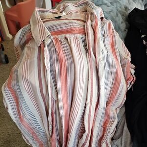 Universal Thread Striped Tunic - Red, Blue, White